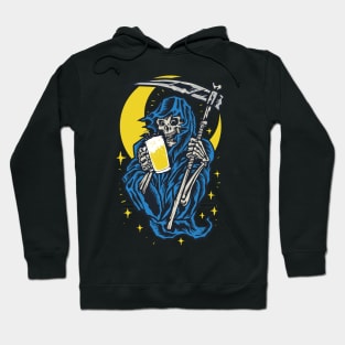 grim reaper with beer Hoodie